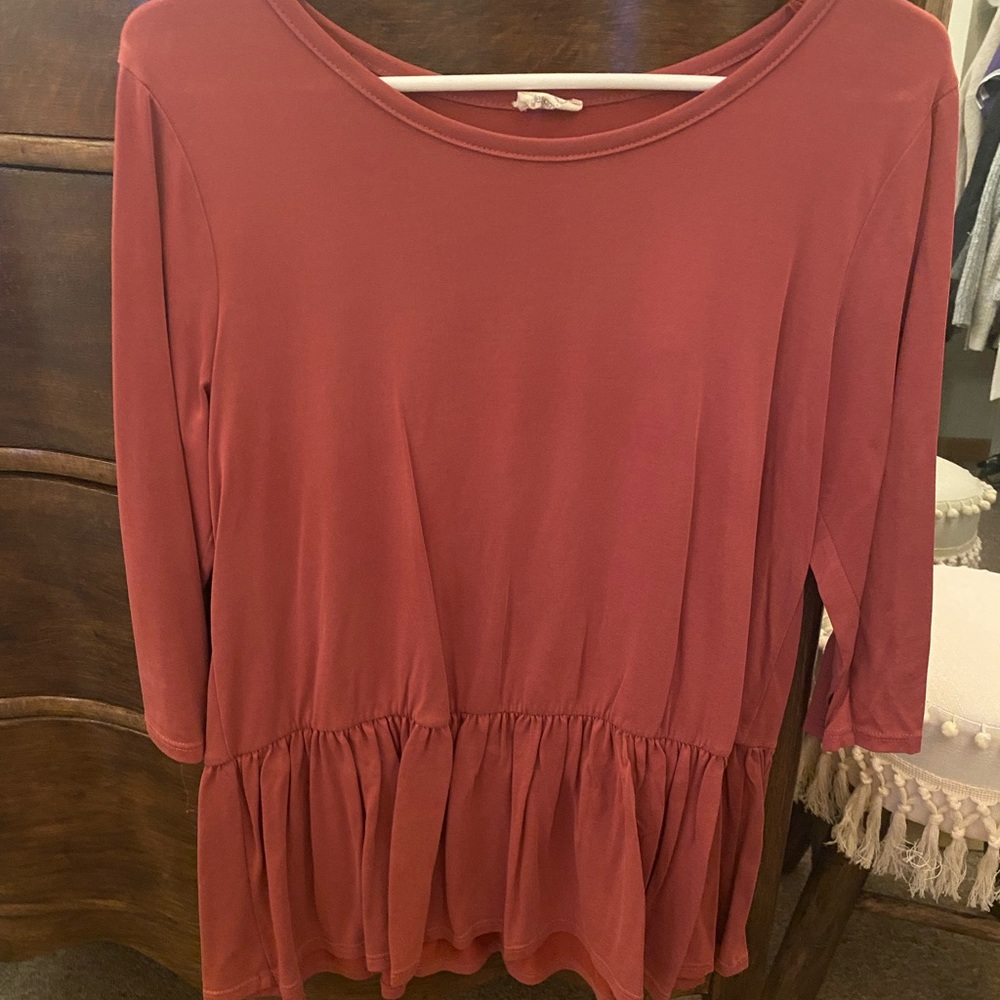 Mauve 3/4 length top
